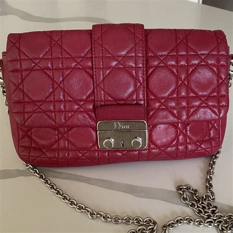 miss dior pouch fuschia|CHRISTIAN DIOR Lambskin Cannage Miss Dior Promenade .